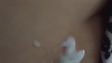 Nutting on sleeping wife after watching her naughty hotwife videos
