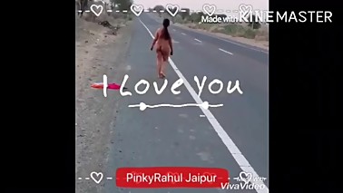 indian wife public road dare video