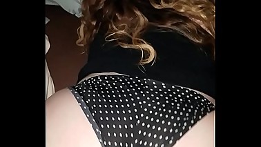 Polka dot bubble ass doggy