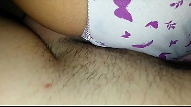 Creampie with panties on